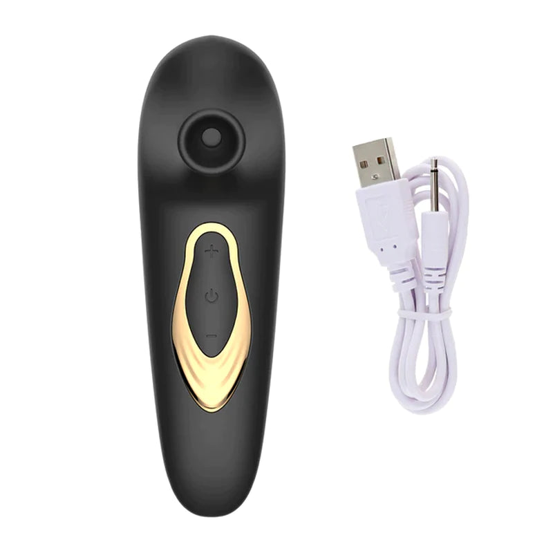 Stimulateur à ondes de pression noir avec câble USB