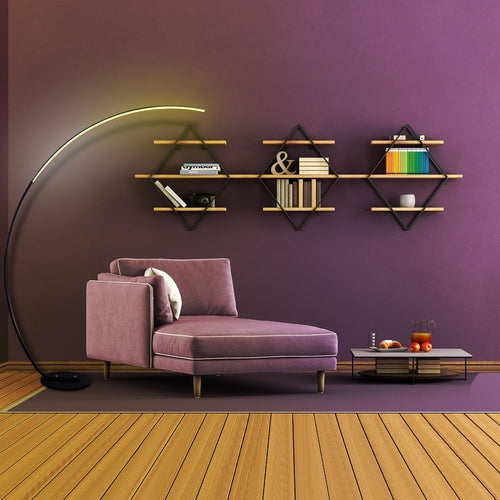 Lampadaire LED arc design RGB – Lumière d'ambiance avec télécommande