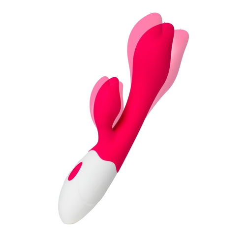 Vibromasseur double action point G – Silicone rose