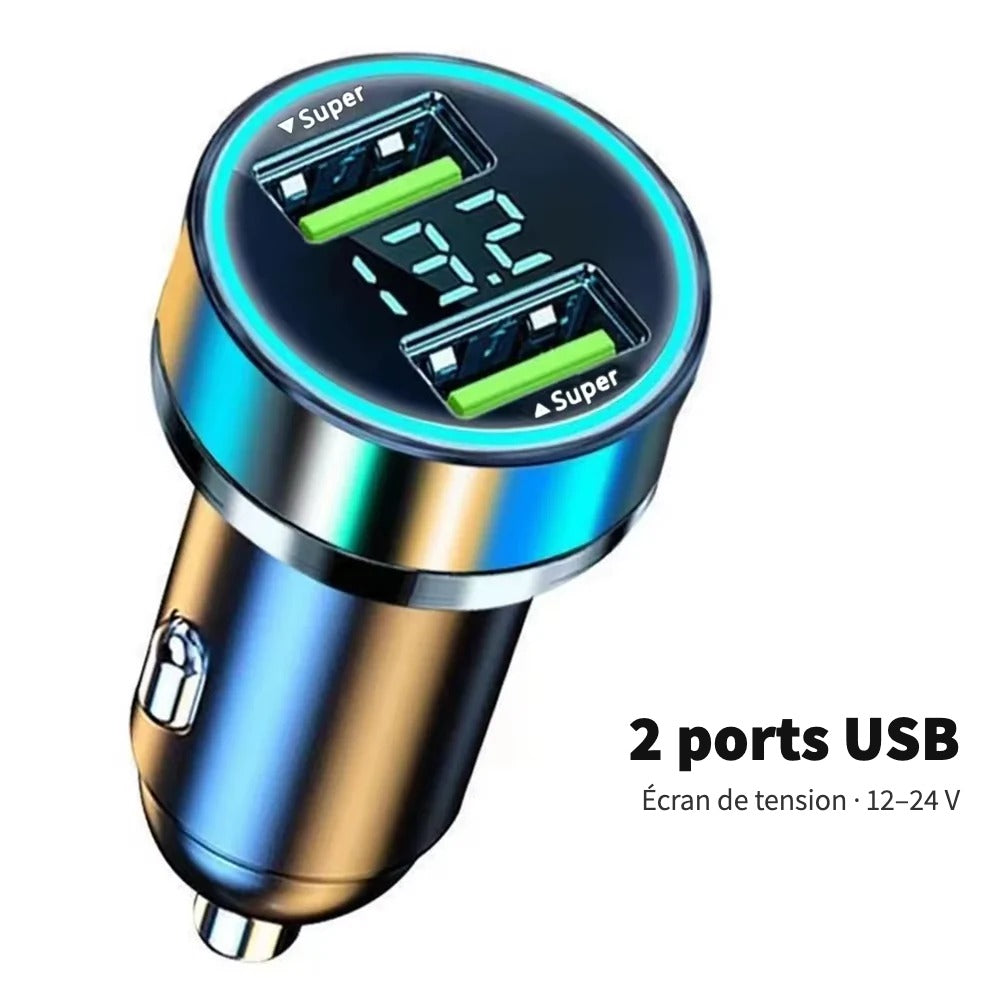 Chargeur allume-cigare rapide multiports avec écran – vue 9