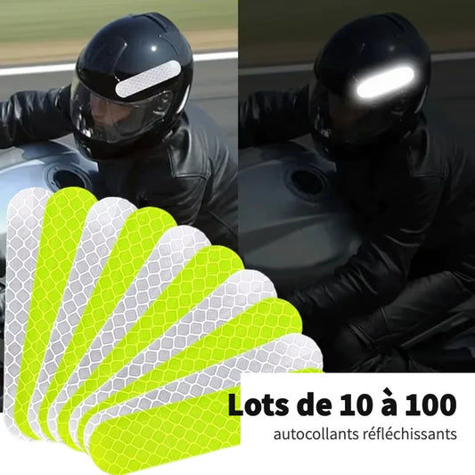 Autocollants réfléchissants pour casque et véhicule – vue 2