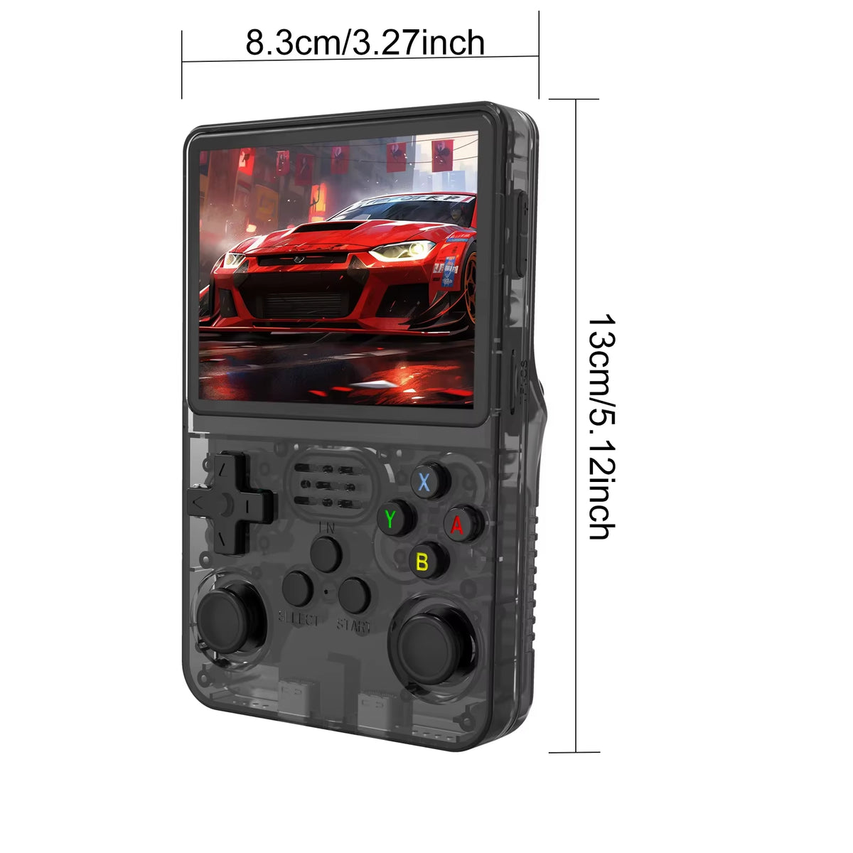 Dimensions de la console rétro : 8,3 × 13 cm