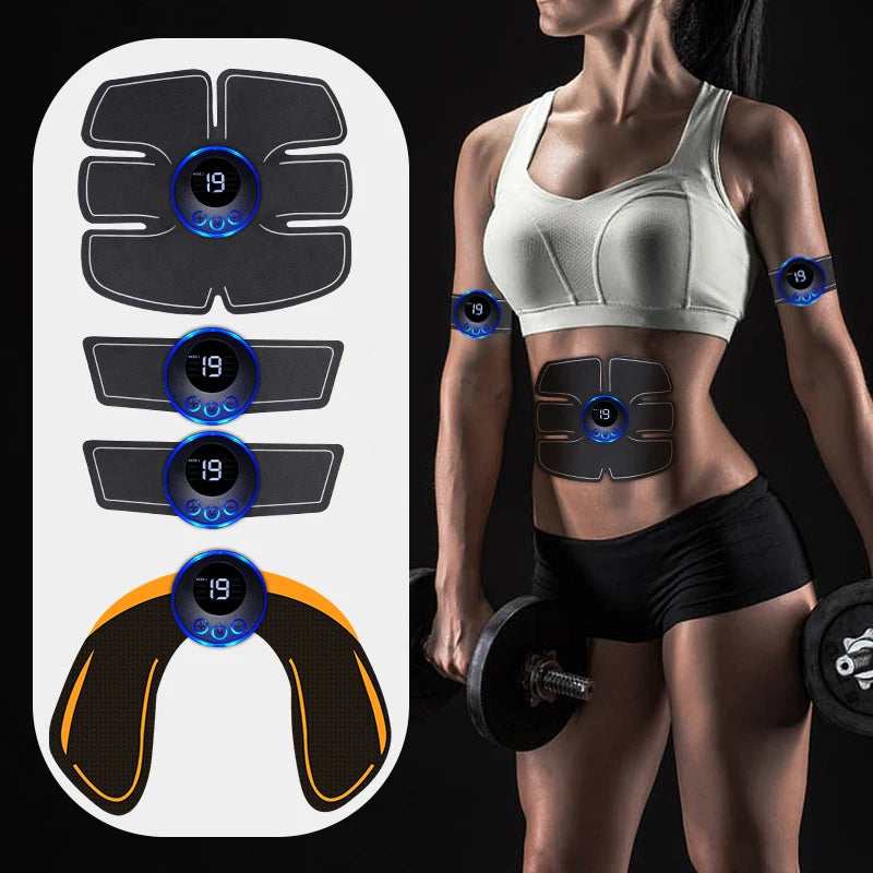 Electrical Muscel Stimulator Massager Abdomen Buttocks Arm Leg Neck Hips Trainer Muscle Toner Fitness Training Workout Equipment