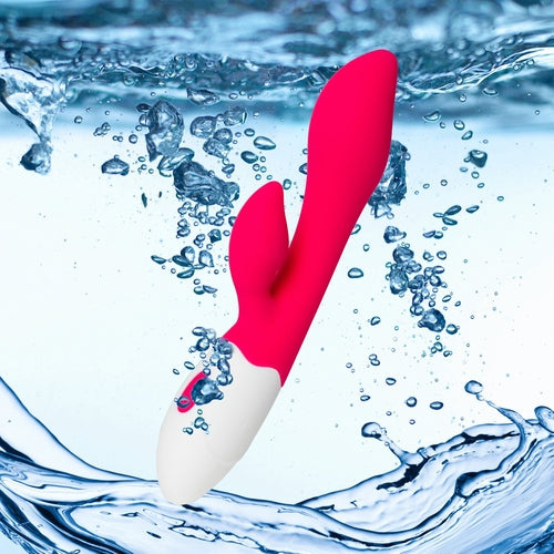 Vibromasseur double action point G – Silicone rose