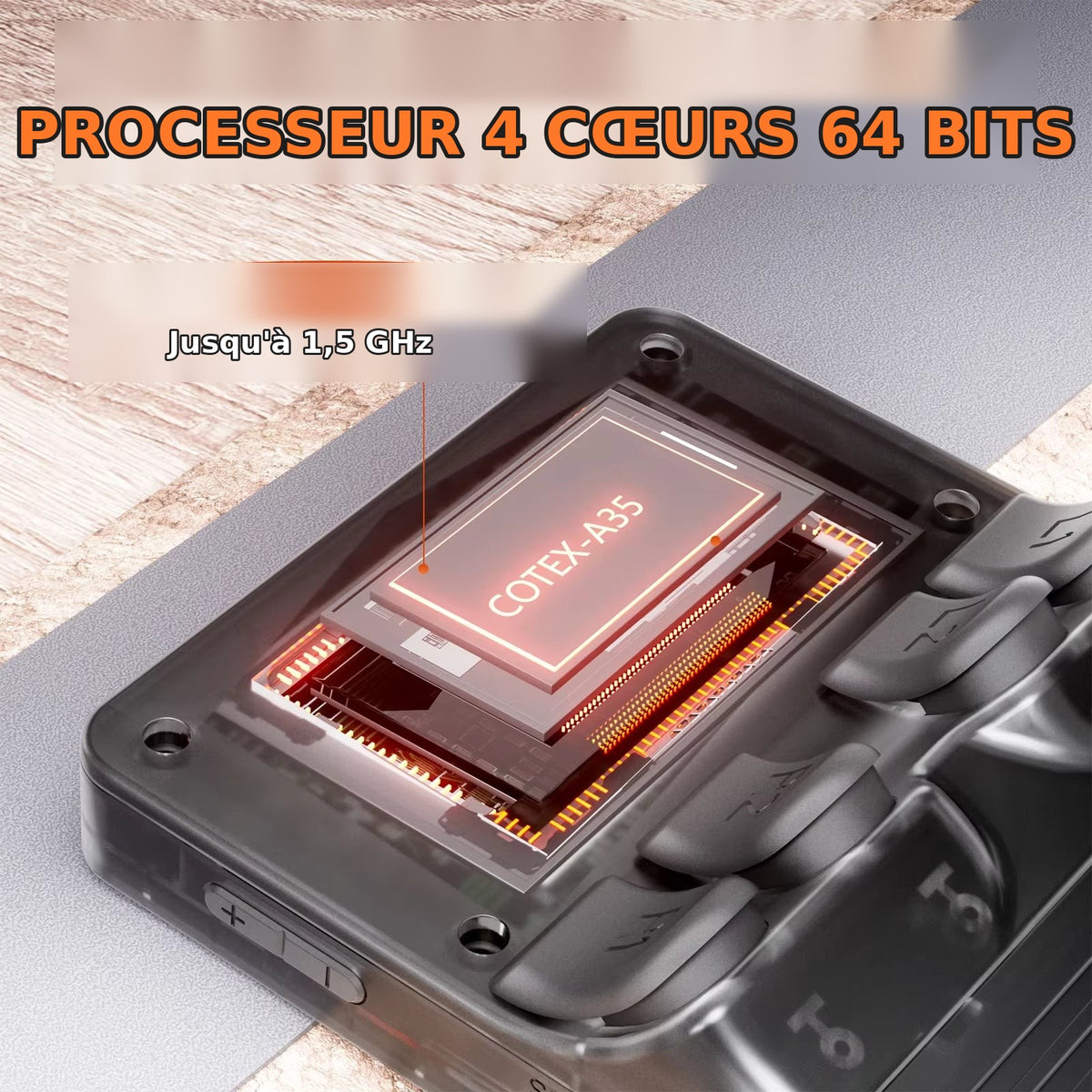 Console rétro – processeur 4 cœurs 64 bits