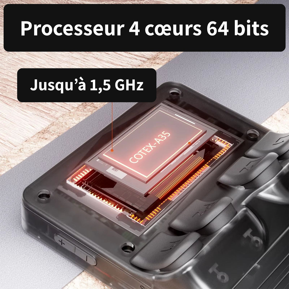 Console rétro portable – processeur 4 cœurs 64 bits jusqu’à 1,5 GHz