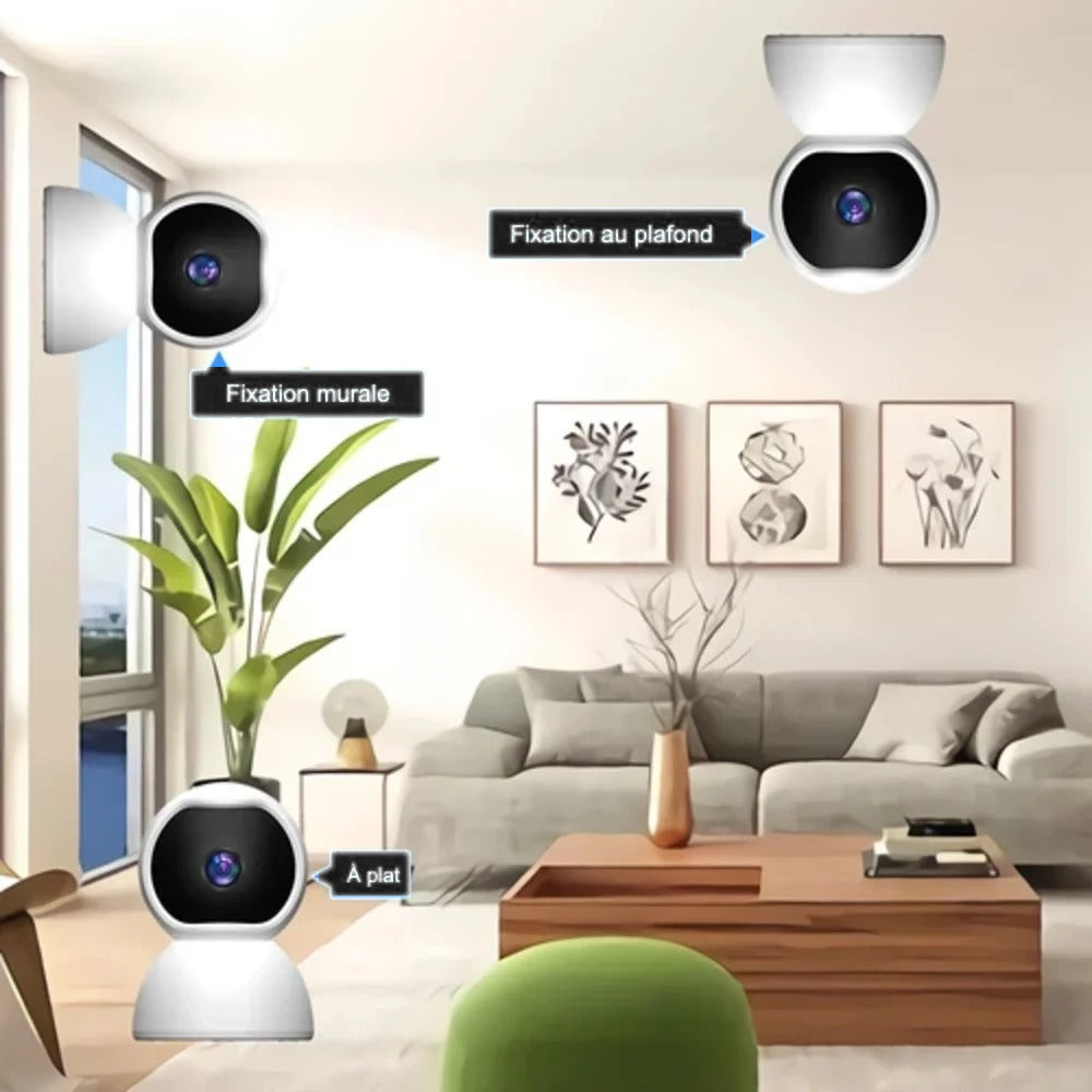 Caméra de surveillance intérieure – fixations