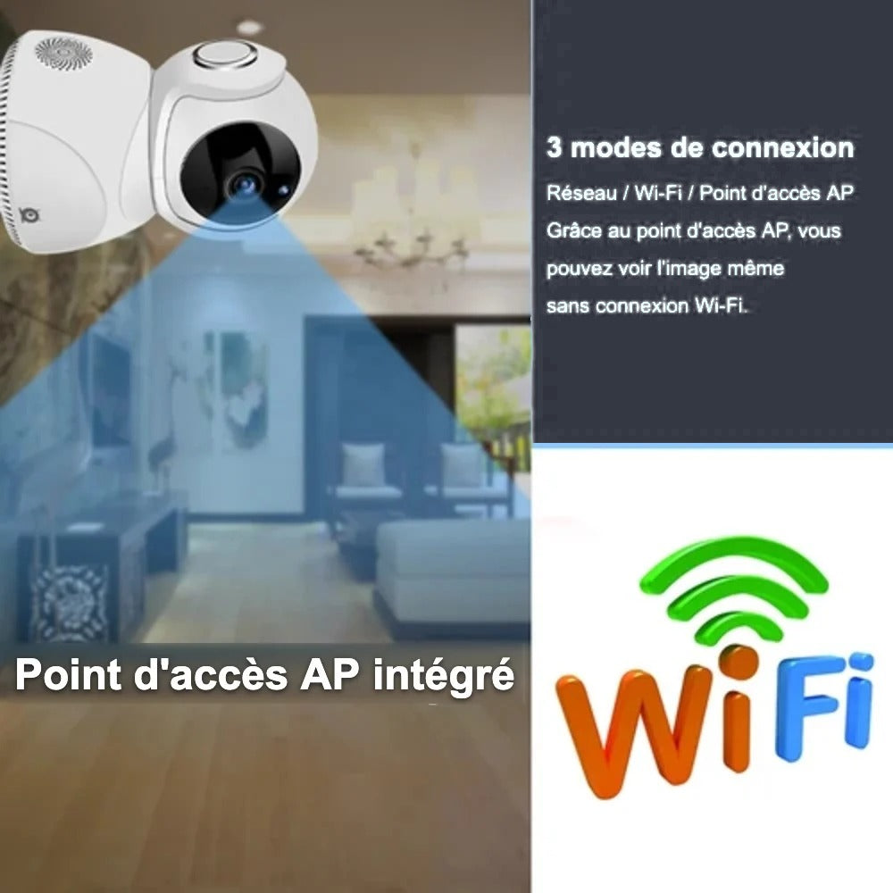 Caméra Wi-Fi 360° – point d'accès AP intégré