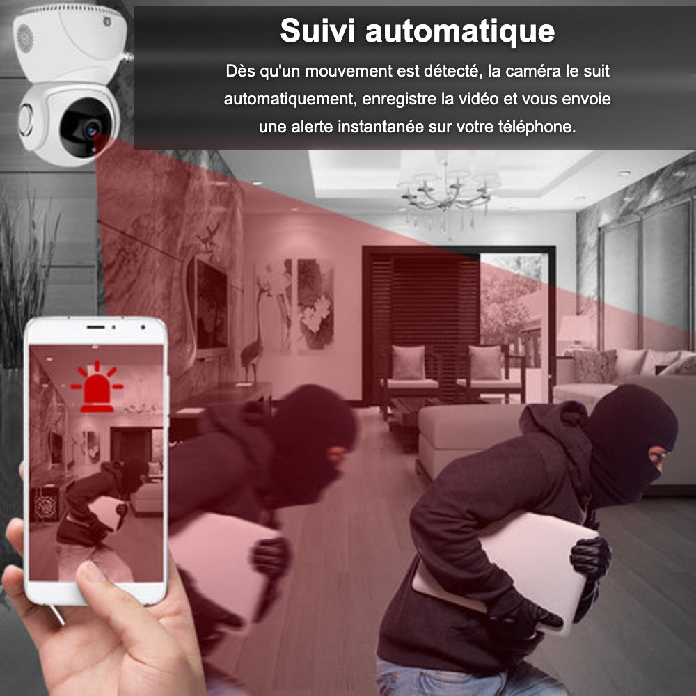 Caméra Wi-Fi 360° – suivi automatique