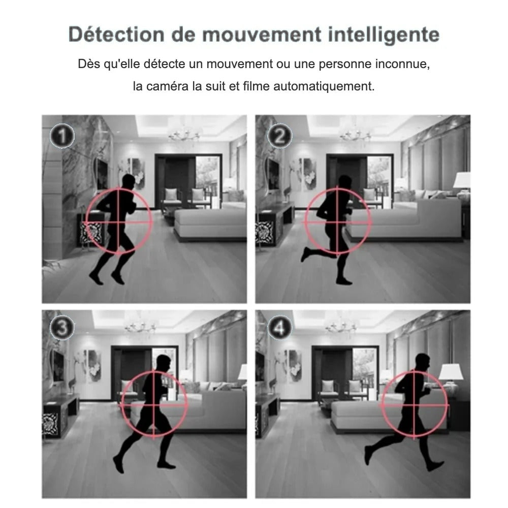 Caméra Wi-Fi 360° – détection de mouvement