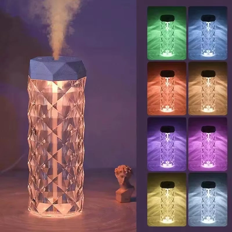 Humidificateur cristal – lumière LED multicolore