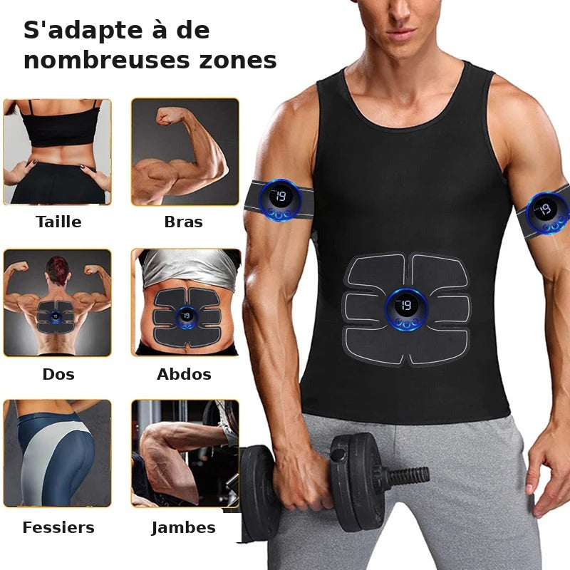 Électrostimulateur EMS : taille, bras, dos, abdos, fessiers et jambes