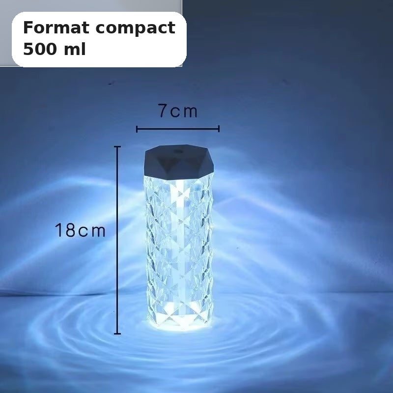 Humidificateur diffuseur cristal USB 500 ml – format compact