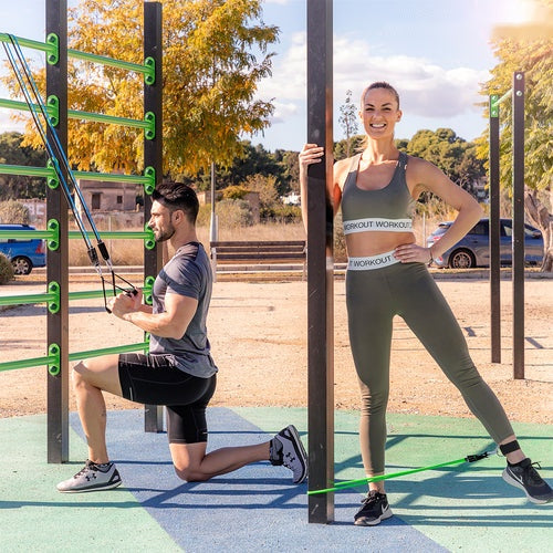 Entraînement en extérieur avec élastiques
