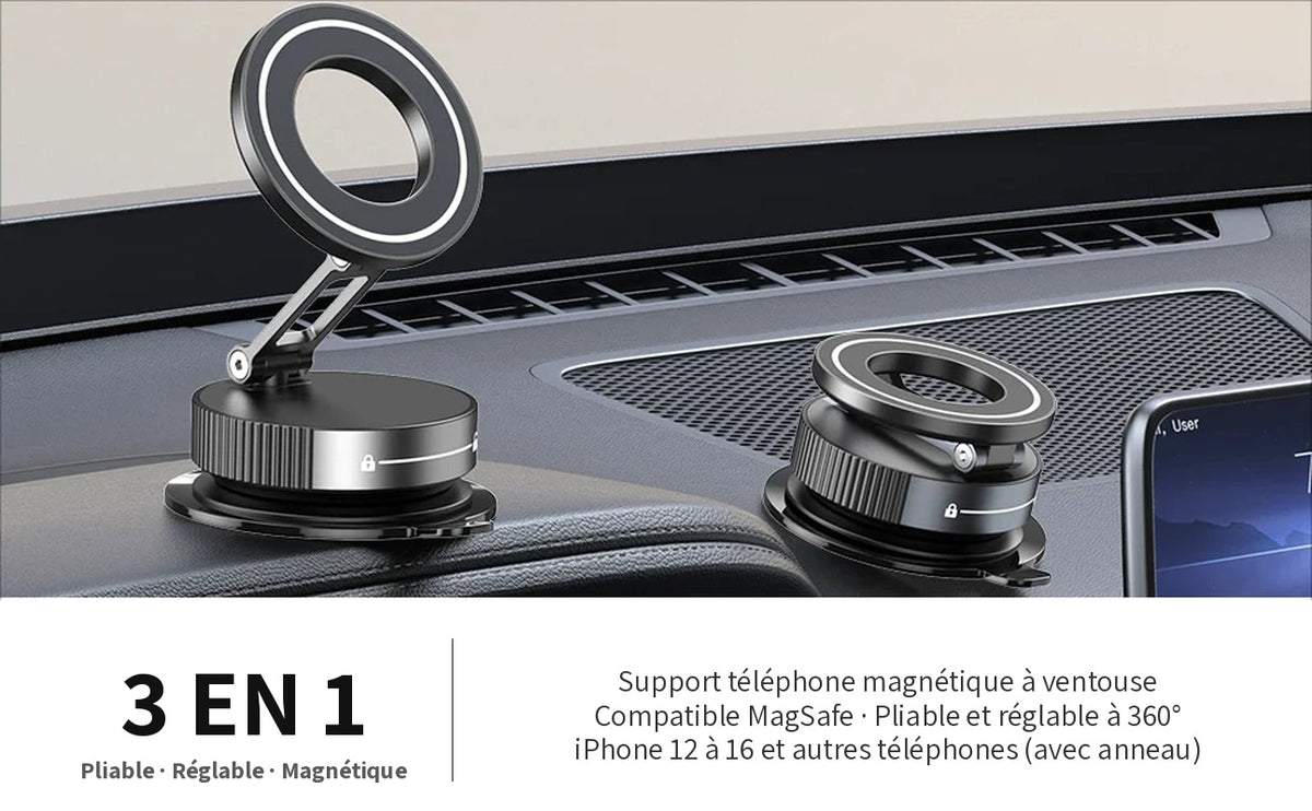 Support téléphone magnétique 3 en 1